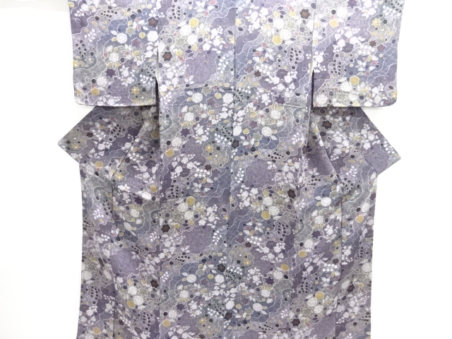 JAPANESE KIMONO / KOMON / CHIRIMEN / TSUJIGAHANA